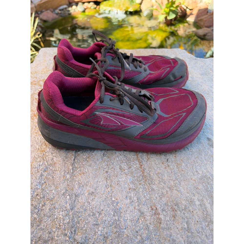 Altra Olympus 3.0 Womens Trail Running Shoes Maroon Gray Vibram Sole US 8